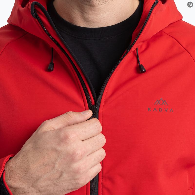 Bluza trekkingowa męska KADVA Arix WP 5K/3K softshell hybrid czerwony 3