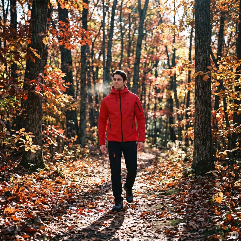 Bluza trekkingowa męska KADVA Arix WP 5K/3K softshell hybrid czerwony 5