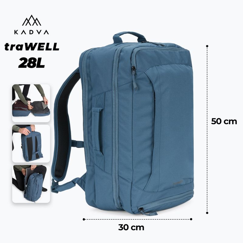 Plecak turystyczny KADVA traWELL 28 l granatowy 2