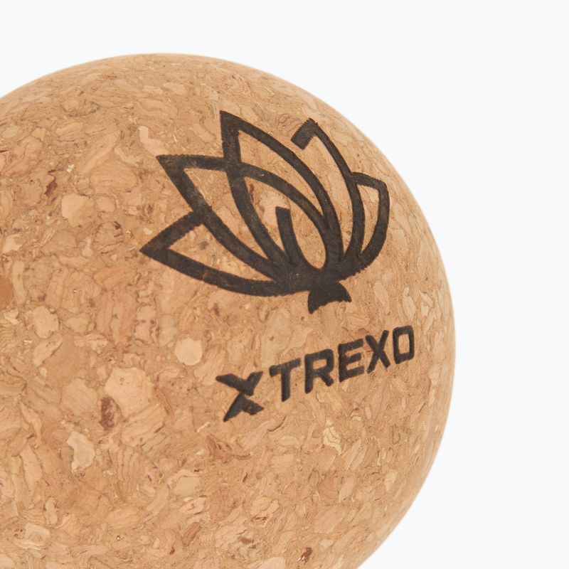 Piłka do masażu XTREXO korkowa 8 cm naturalny 3