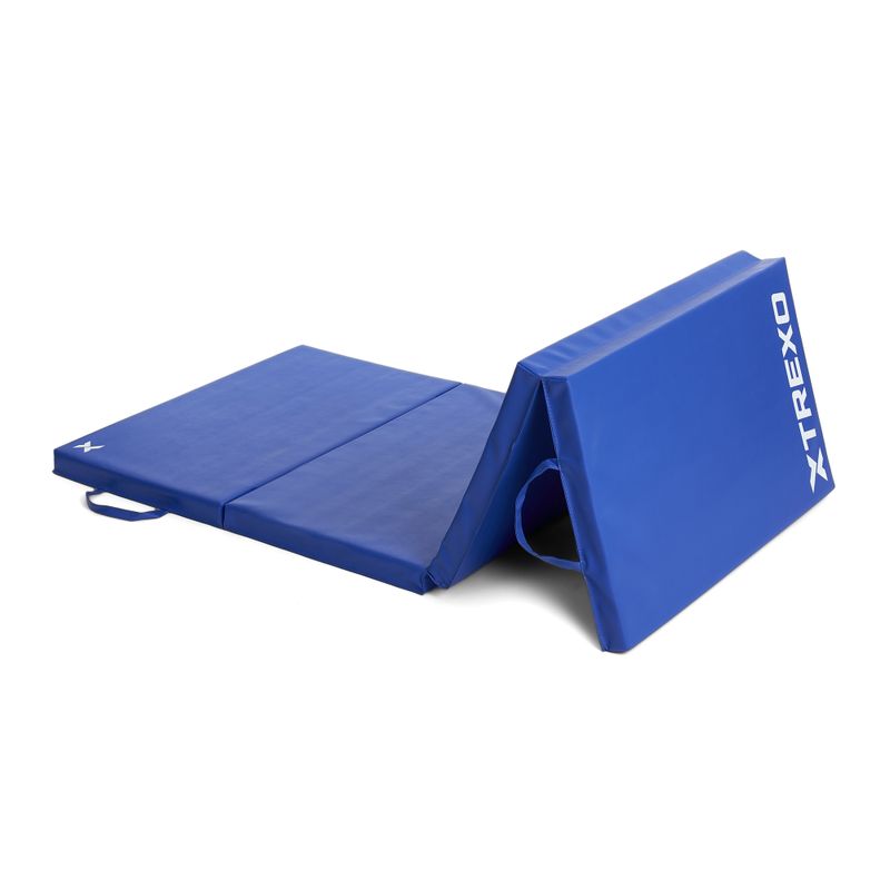 Materac gimnastyczny XTREXO składany 195 x 80 x 5 cm niebieski 14