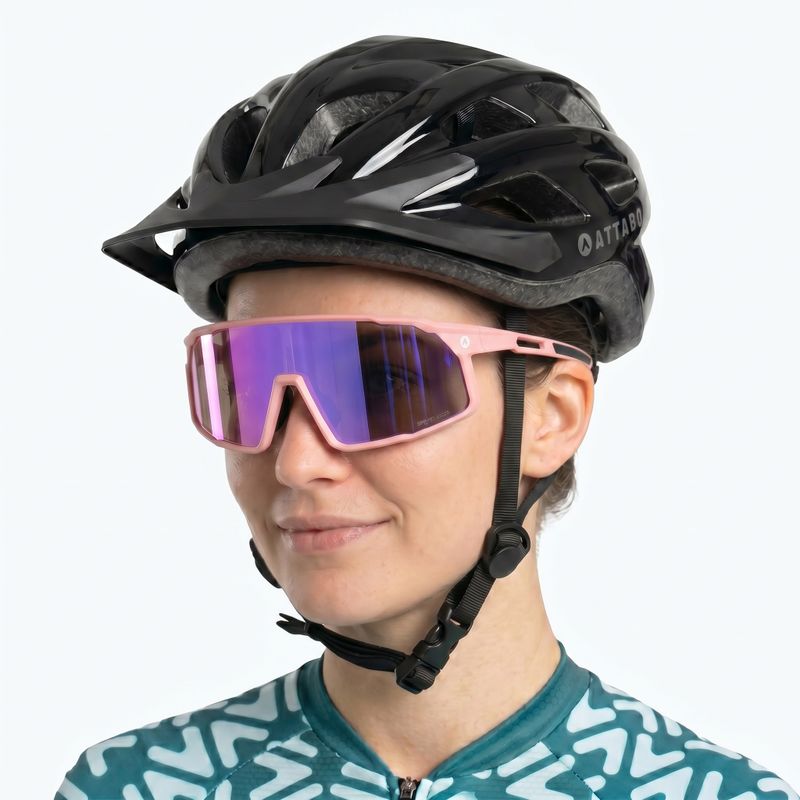 Okulary rowerowe ATTABO Stilb photochromic różowy 2
