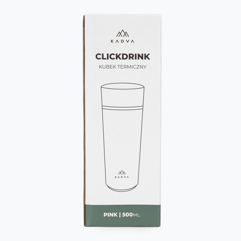 Kubek termiczny KADVA 360 ClickDrink 500 ml różowy 12