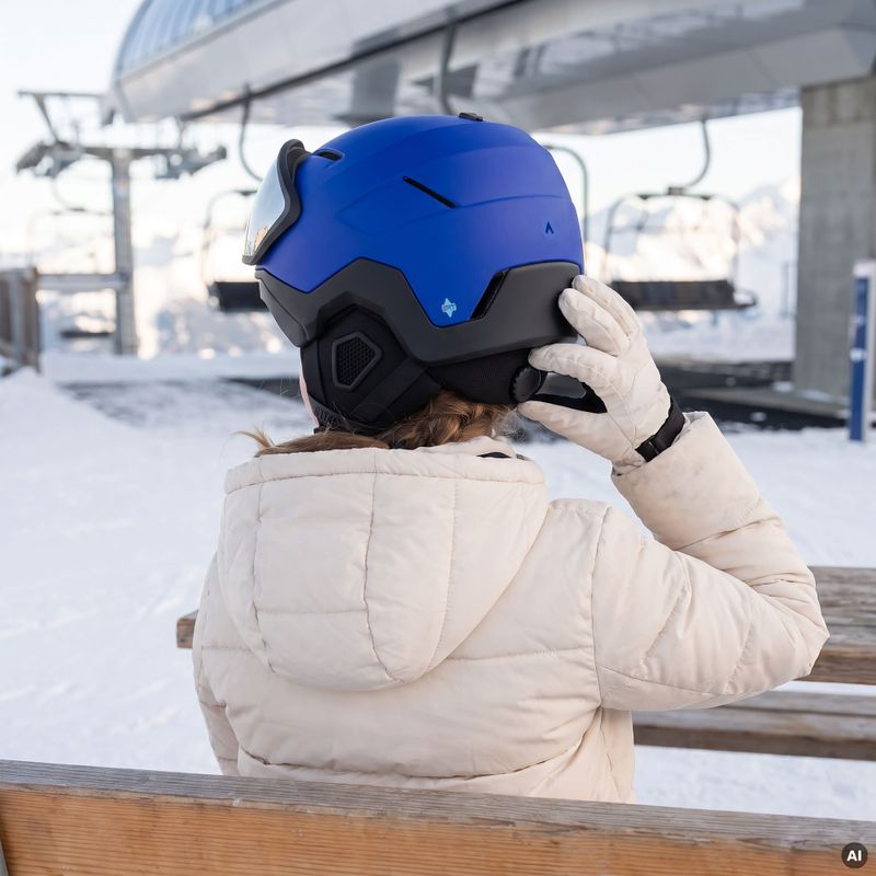 Kask narciarski dziecięcy ATTABO Avens 3.0 Jr Visor ERT niebieski 8