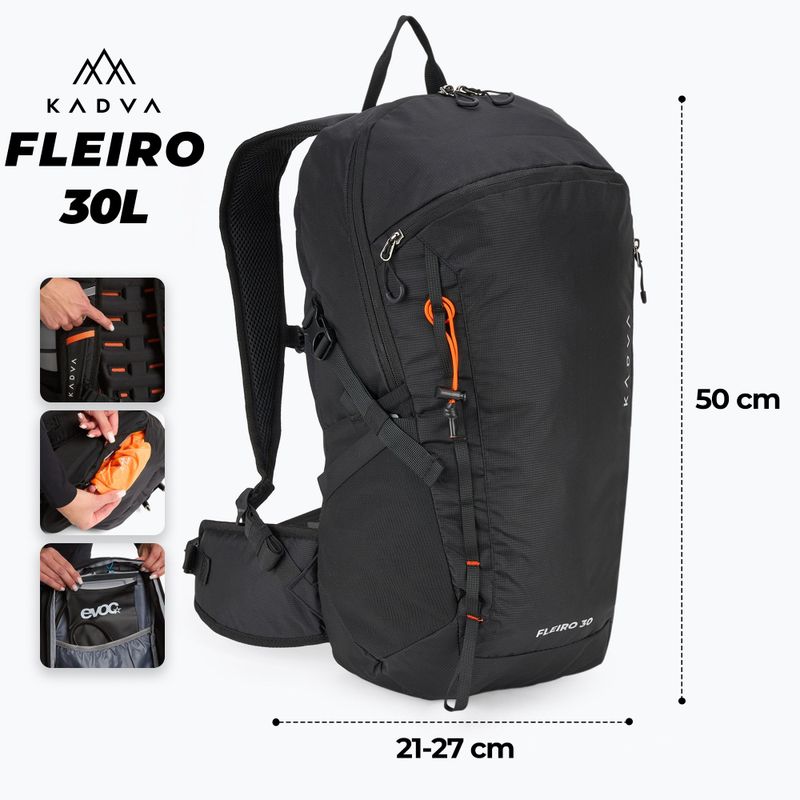Plecak turystyczny KADVA Fleiro 30 l czarny 2