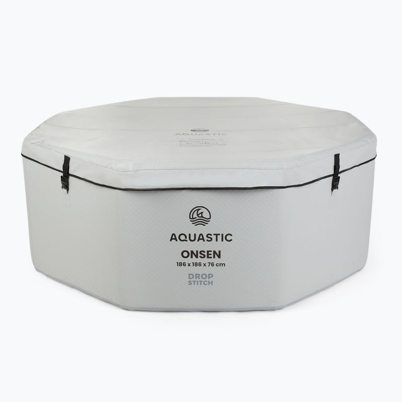 Basen pompowany AQUASTIC ONSEN drop stitch 1400 l 186 cm szary