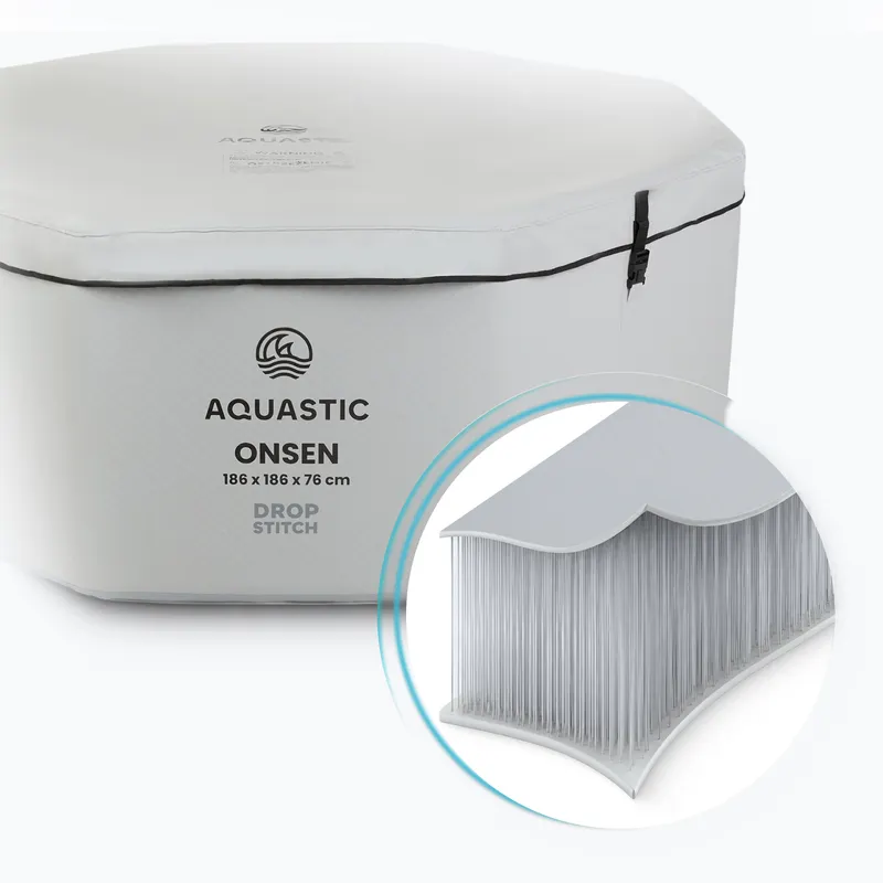 Basen pompowany AQUASTIC ONSEN drop stitch 1400 l 186 cm szary 3