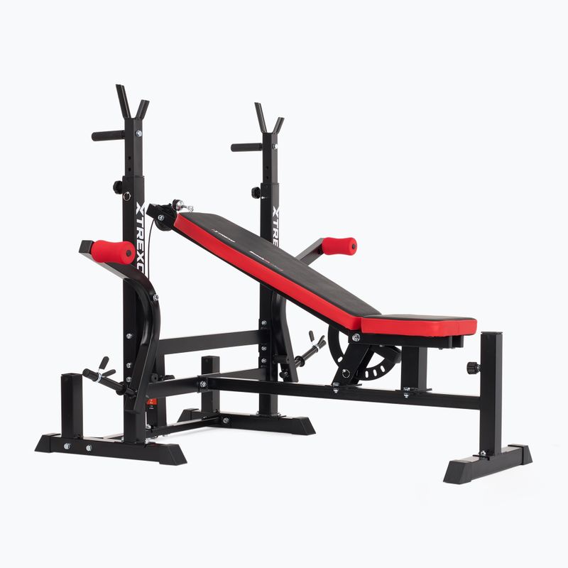 Ławka treningowa XTREXO BenchFit Max ze stojakiem i modlitewnikiem czarny 11