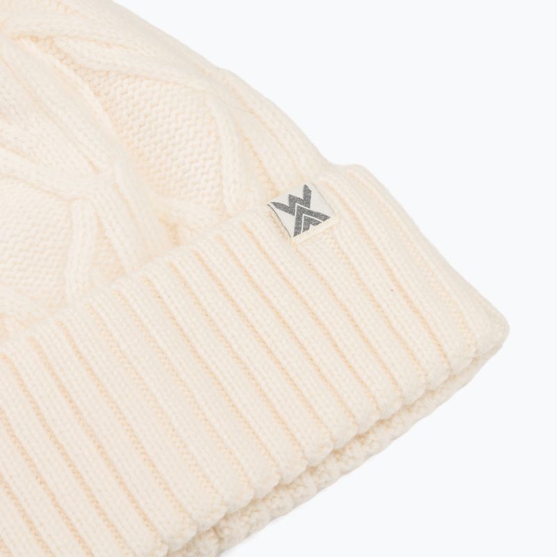 Czapka damska WOOLCANO HAT1100 100% wełna beżowy 3