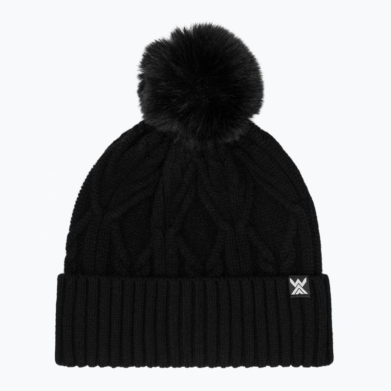 Czapka damska WOOLCANO HAT1100 100% wełna czarny