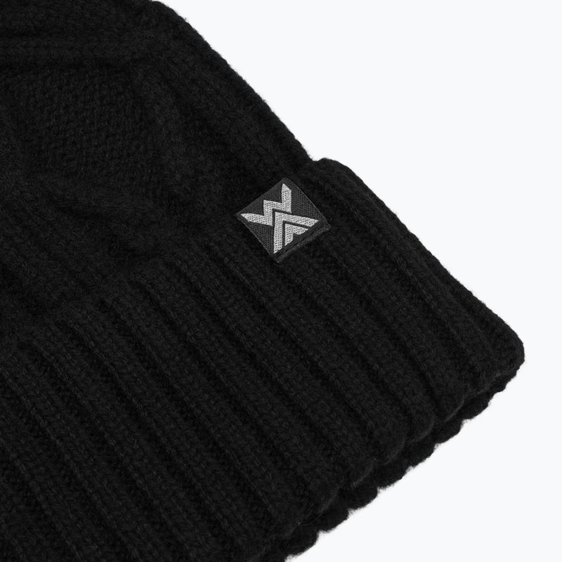 Czapka damska WOOLCANO HAT1100 100% wełna czarny 3