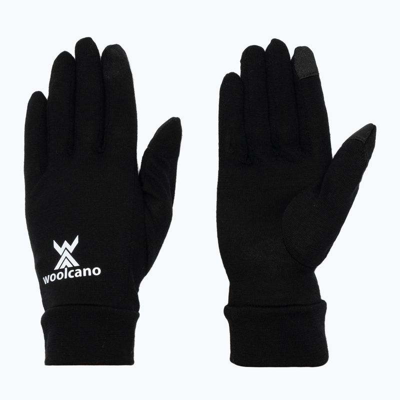 Rękawiczki dziecięce WOOLCANO GLV1104 100% merino czarny