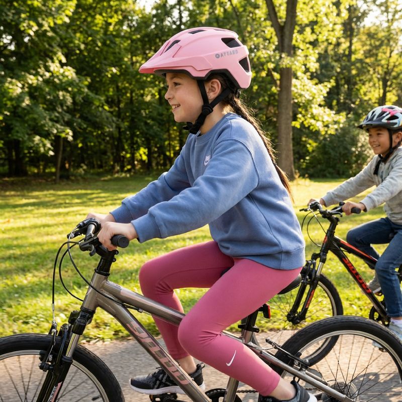 Kask rowerowy dziecięcy ATTABO Khola różowy 5