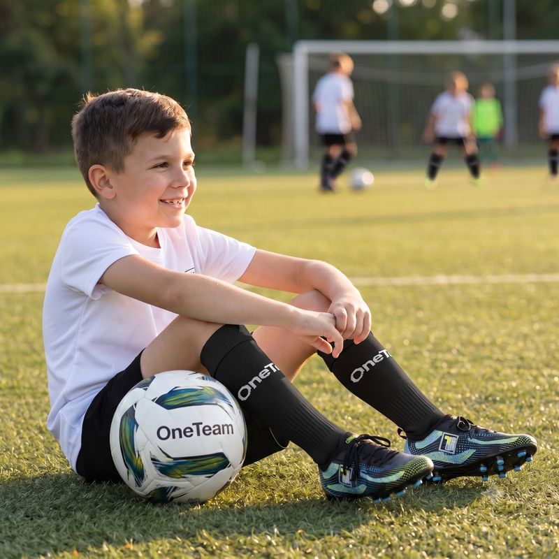 Komplet piłkarski dziecięcy OneTeam Precision Set koszulka i spodenki biały 15