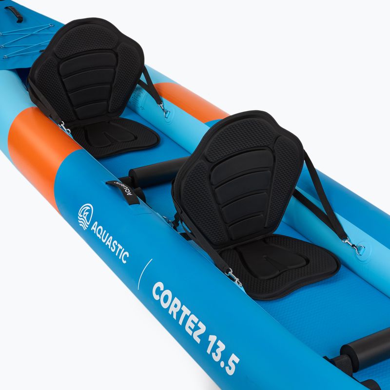 Kajak pompowany 2-osobowy AQUASTIC Cortez 13'5" 410 cm niebieski 7
