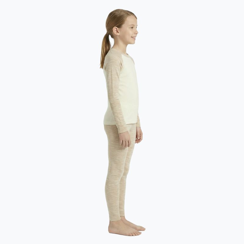Komplet bielizny termoaktywnej dziecięcej WOOLCANO Merino SET0982 beżowy 2