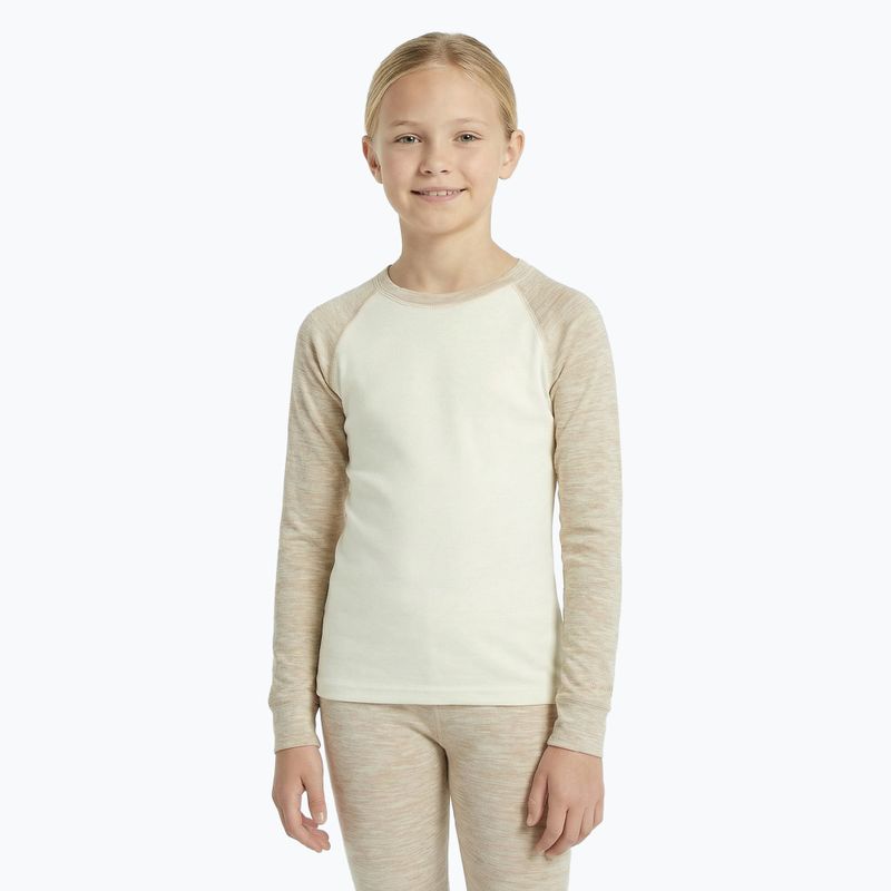 Komplet bielizny termoaktywnej dziecięcej WOOLCANO Merino SET0982 beżowy 5