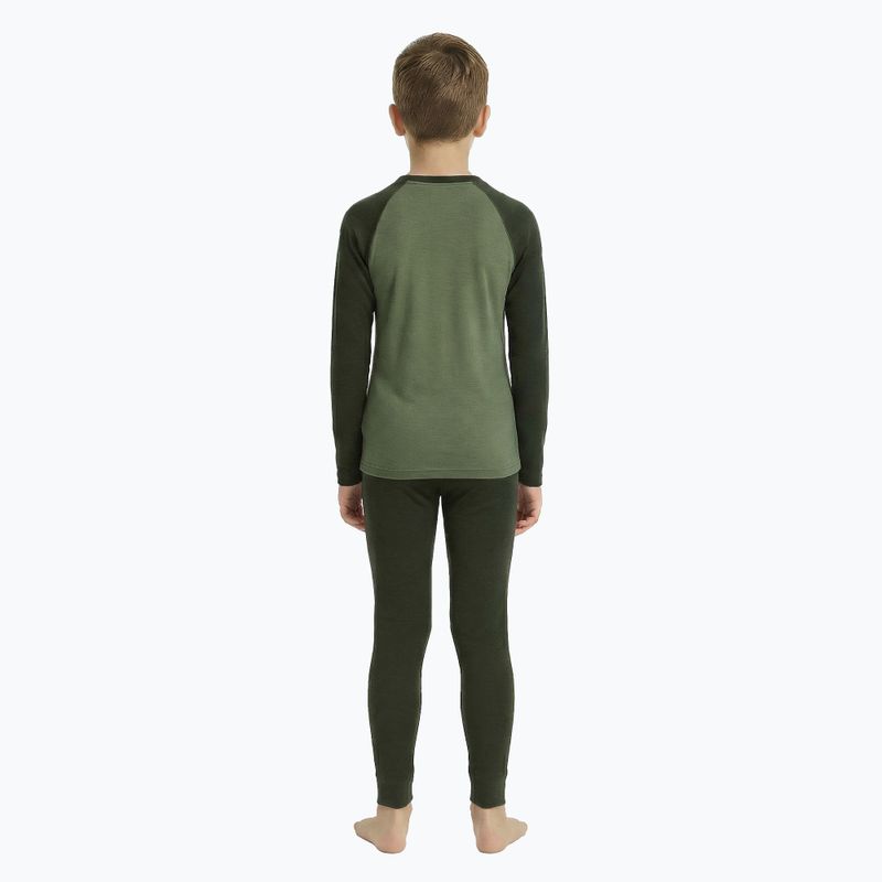 Komplet bielizny termoaktywnej dziecięcej WOOLCANO Merino SET0982 khaki 3