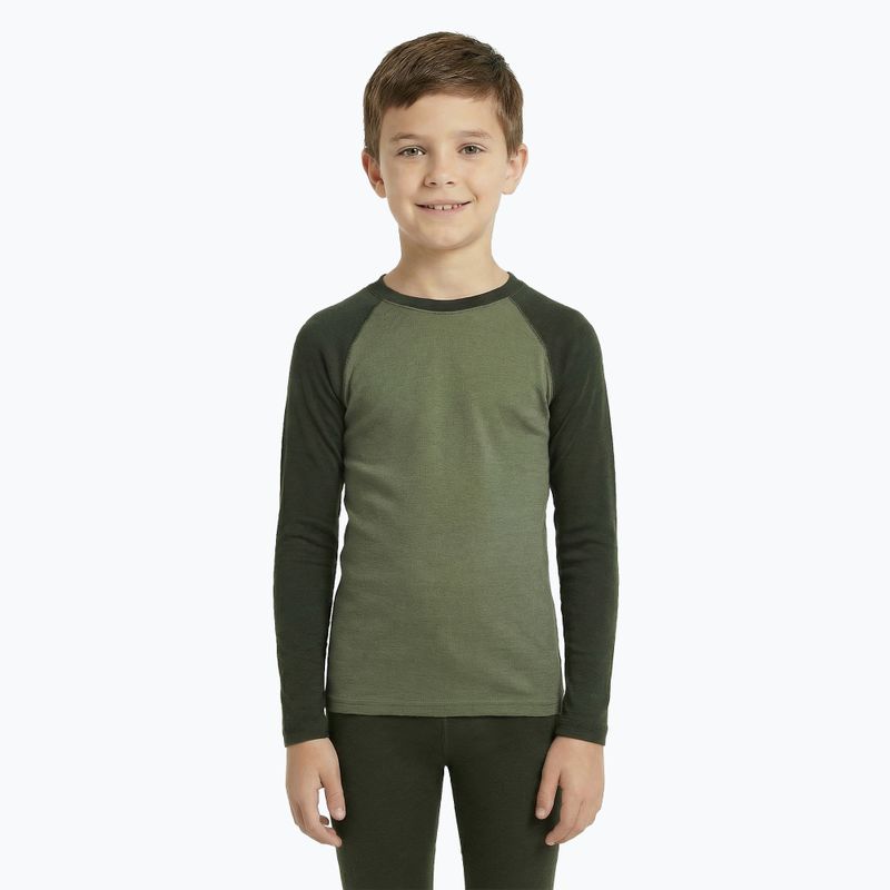Komplet bielizny termoaktywnej dziecięcej WOOLCANO Merino SET0982 khaki 5