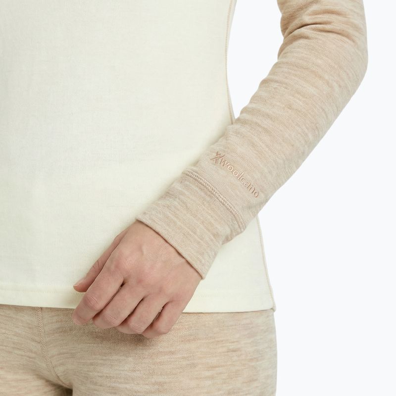 Komplet bielizny termoaktywnej damskiej WOOLCANO Merino SET0980 beżowy 4