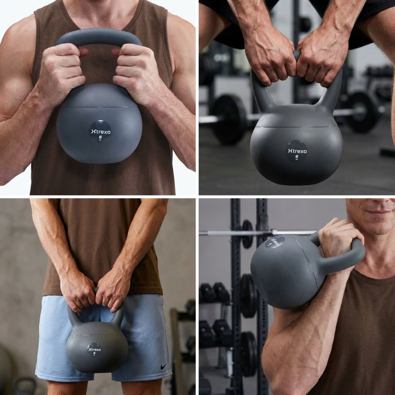 Kettlebell miękki XTREXO 6 kg szary 6