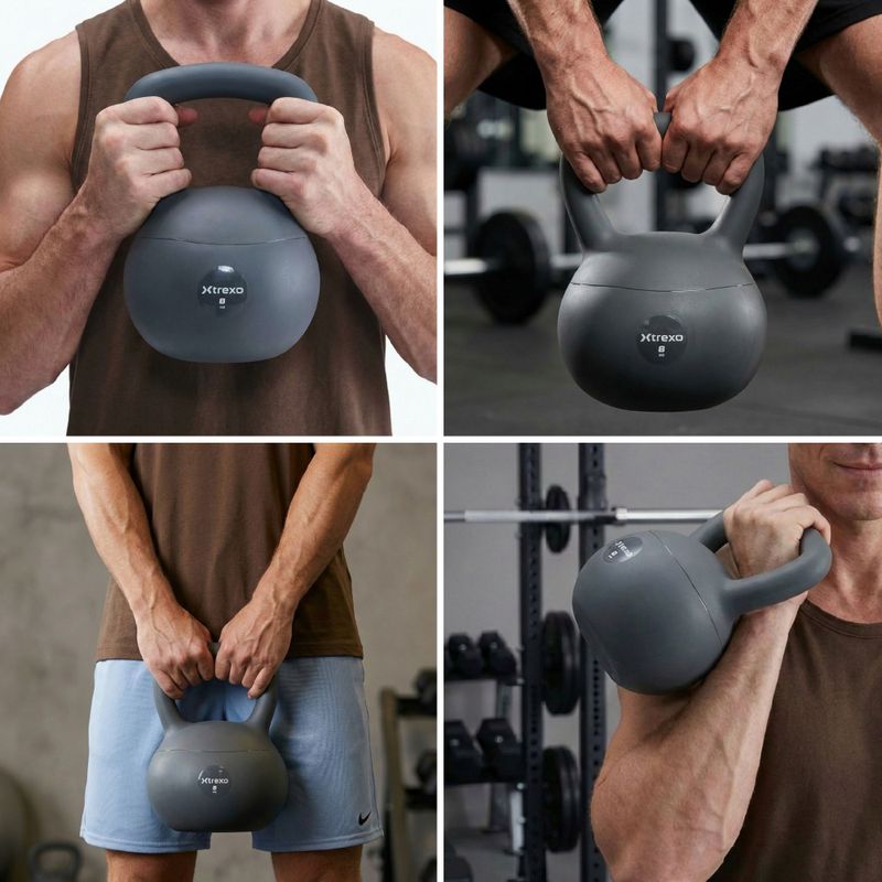 Kettlebell miękki XTREXO 8 kg szary 6