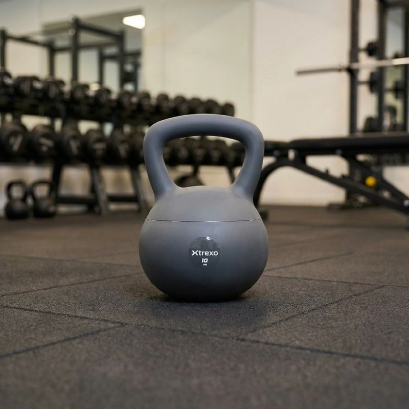 Kettlebell miękki XTREXO 10 kg szary 5