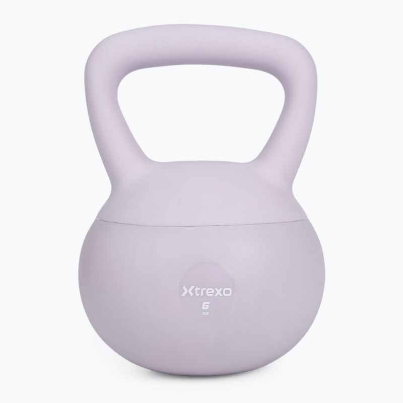 Kettlebell SOFT XTREXO 6 kg fioletowy