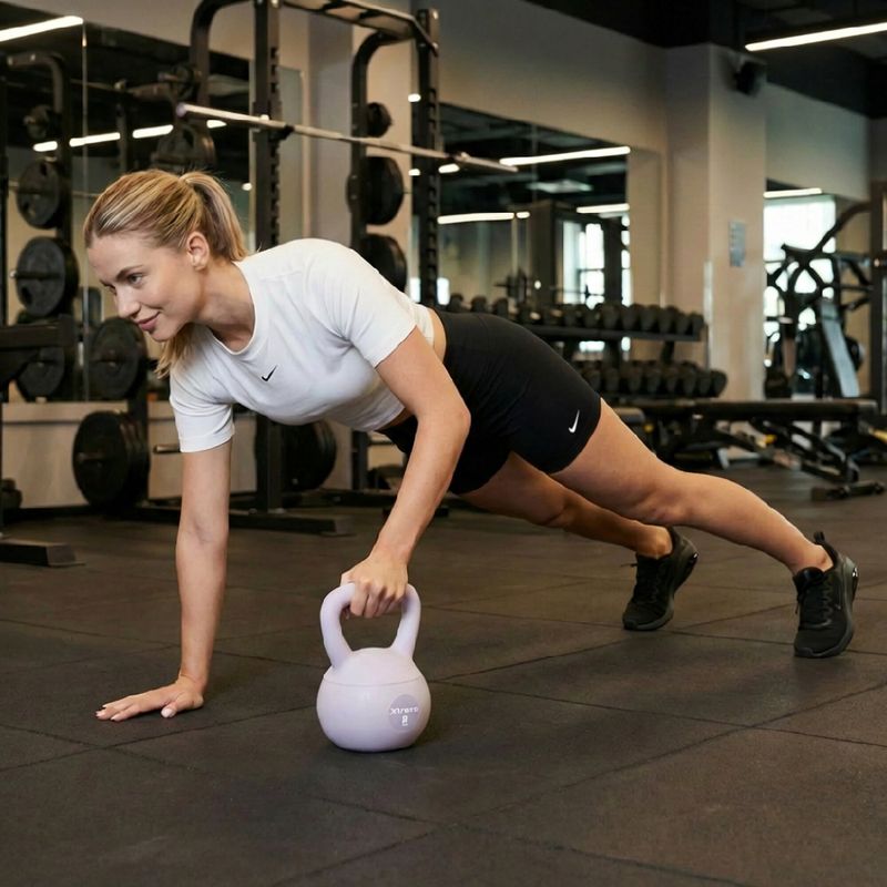 Kettlebell miękki XTREXO 8 kg fioletowy 3