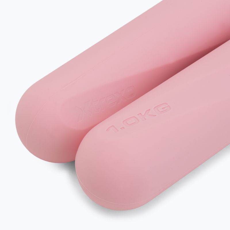 Zestaw hantli XTREXO SCULPT 2 x 1 kg różowy 10