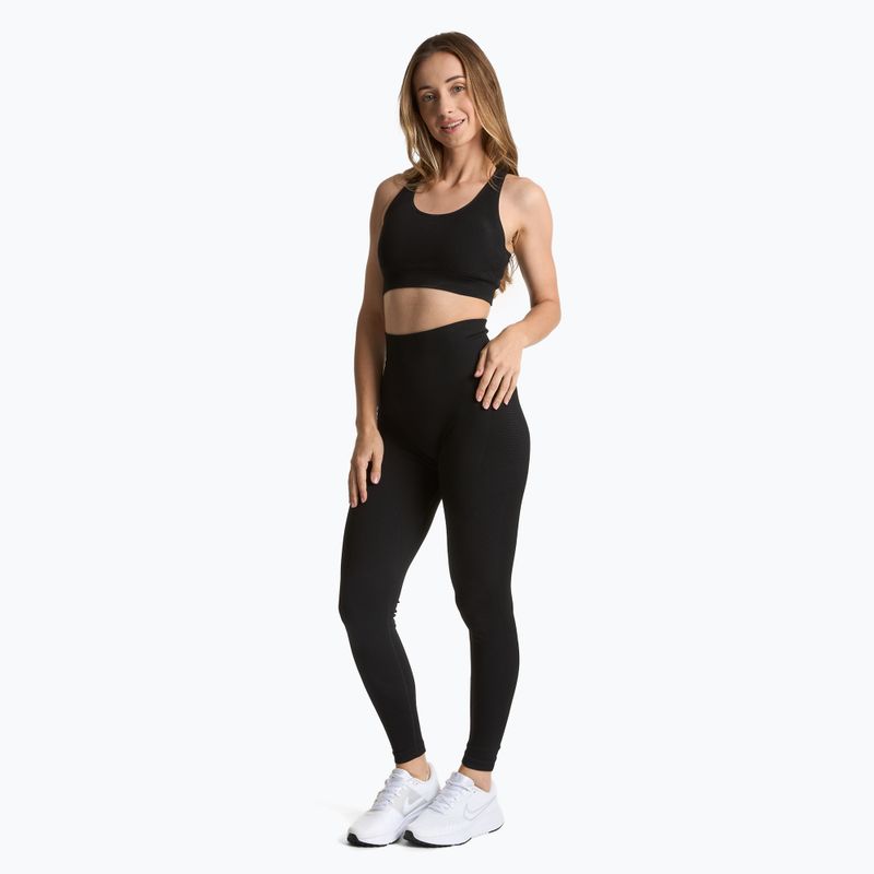 Biustonosz treningowy XTREXO Rexi Up Seamless Bra czarny 2