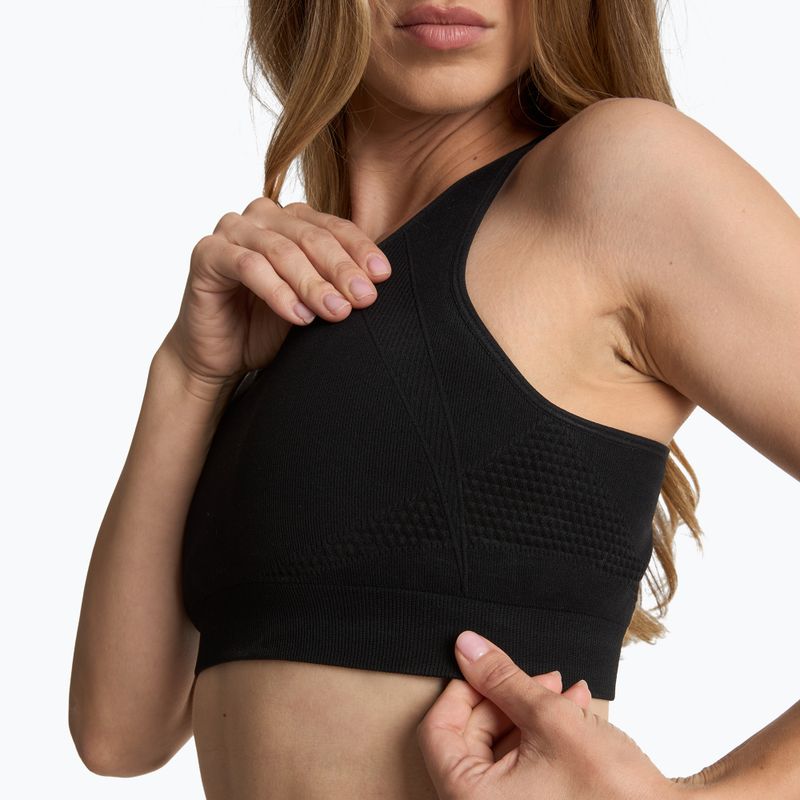Biustonosz treningowy XTREXO Rexi Up Seamless Bra czarny 6