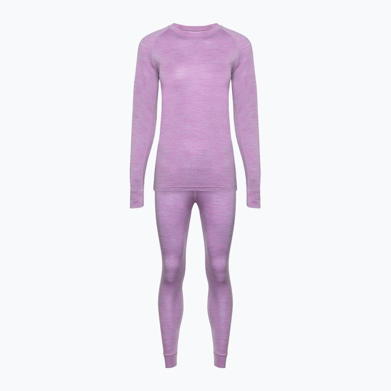 Komplet bielizny termoaktywnej damskiej WOOLCANO Merino  100% SET0543 fioletowy 11