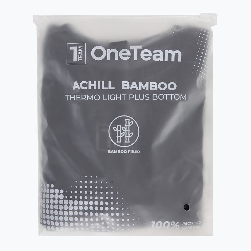 Spodnie termoaktywne męskie OneTeam ACHILL BAMBOO THERMO LIGHT PLUS bezszwowe czarny 7