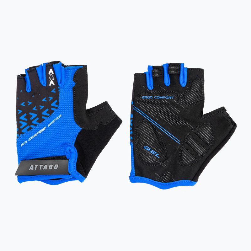 Rękawiczki rowerowe ATTABO Vito gel shock proof niebieski/czarny