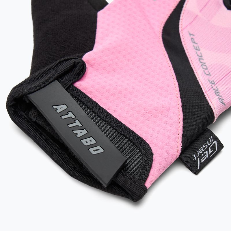 Rękawiczki rowerowe damskie ATTABO Kinu Pro WMNS shock absorbing system różowy/czarny 8