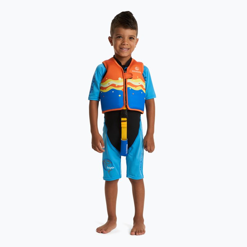 Kamizelka asekuracyjna AQUASTIC Junior pomarańczowo/niebieski 5