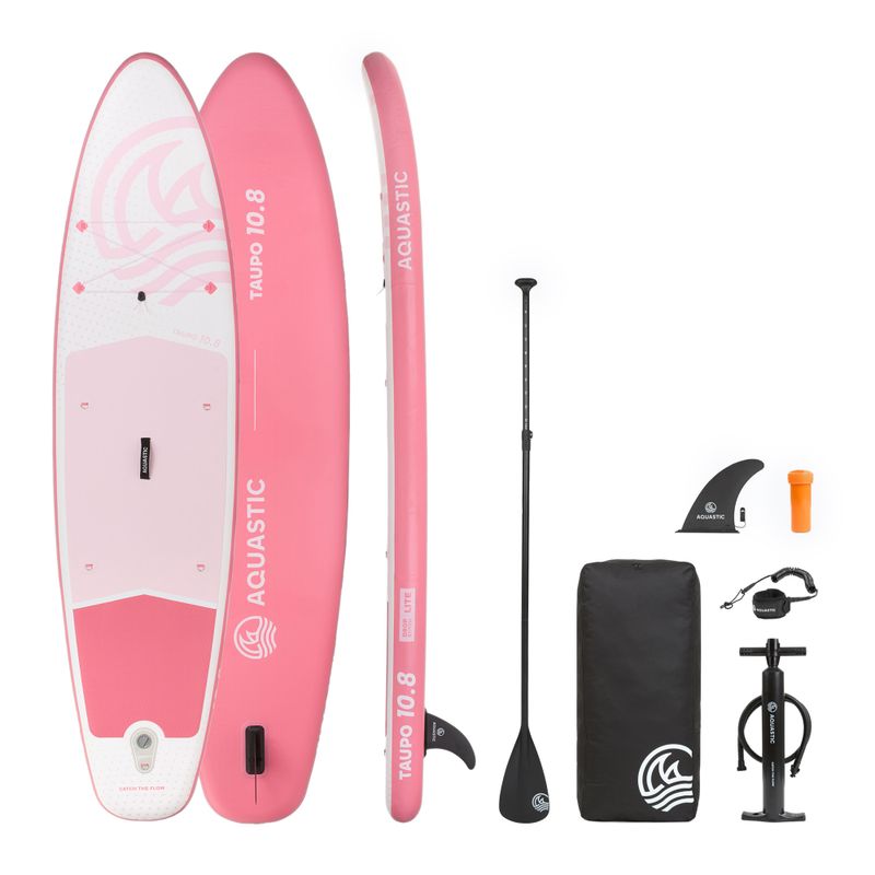 Zestaw deska SUP pompowana AQUASTIC Taupo 10'8" allround różowy 22
