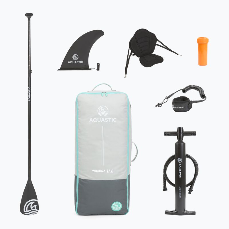Zestaw deska SUP pompowana AQUASTIC Touring 11'6" niebieski 9
