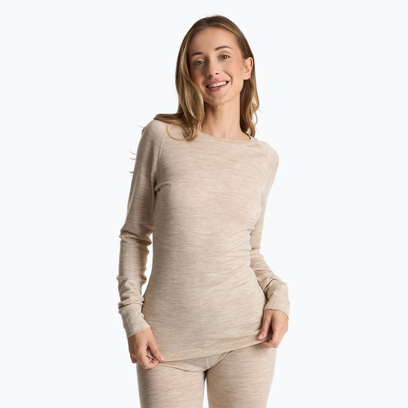 Komplet bielizny termoaktywnej damskiej WOOLCANO Merino 100% SET0543 beżowy 3