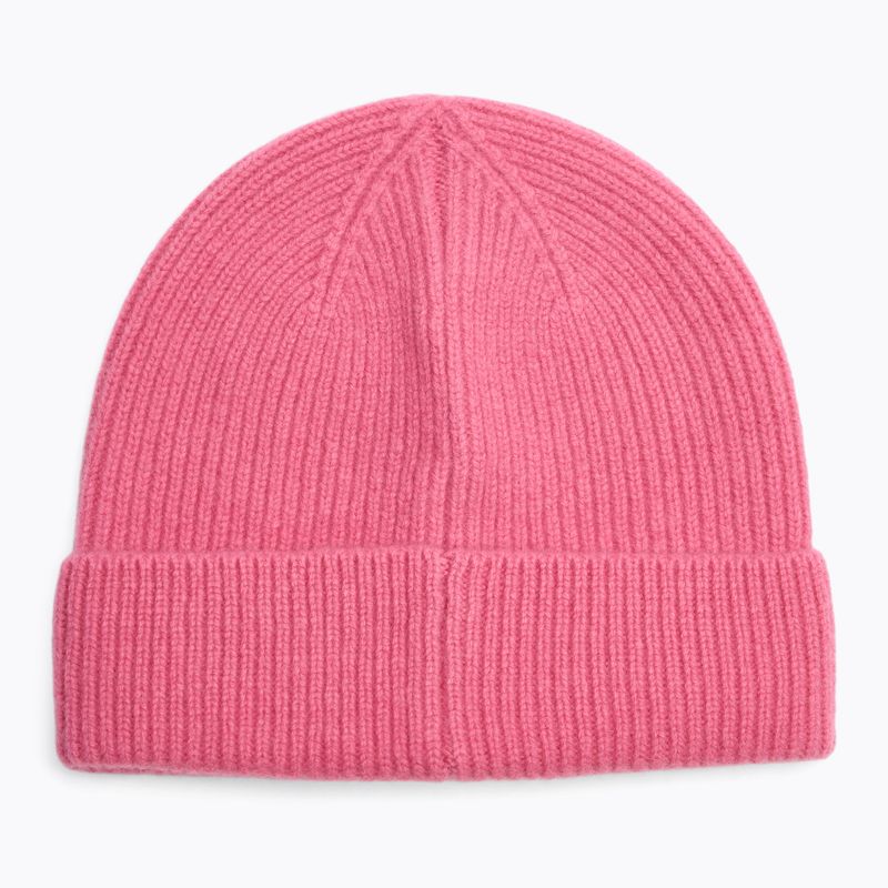 Czapka damska WOOLCANO MERINO 100% HAT0440 różowy 2
