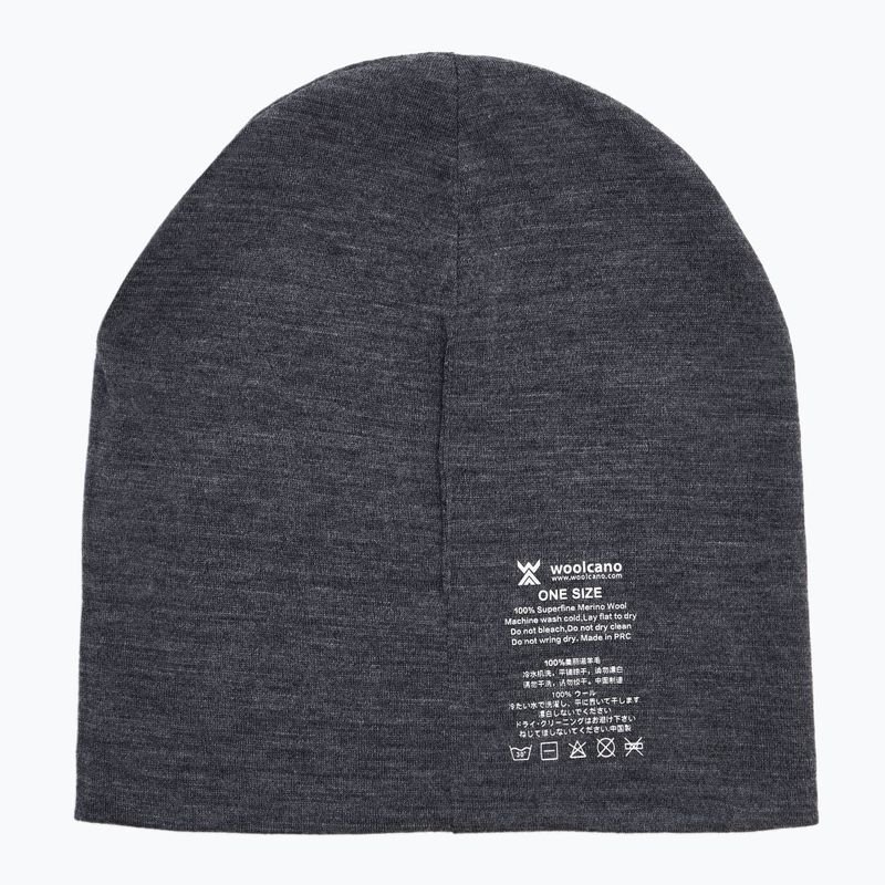 Czapka WOOLCANO MERINO 100% HAT0441 szary 5