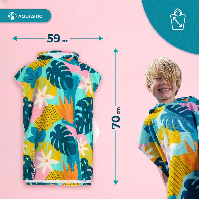 Ponczo dziecięce AQUASTIC Sunny JR kwiaty 16