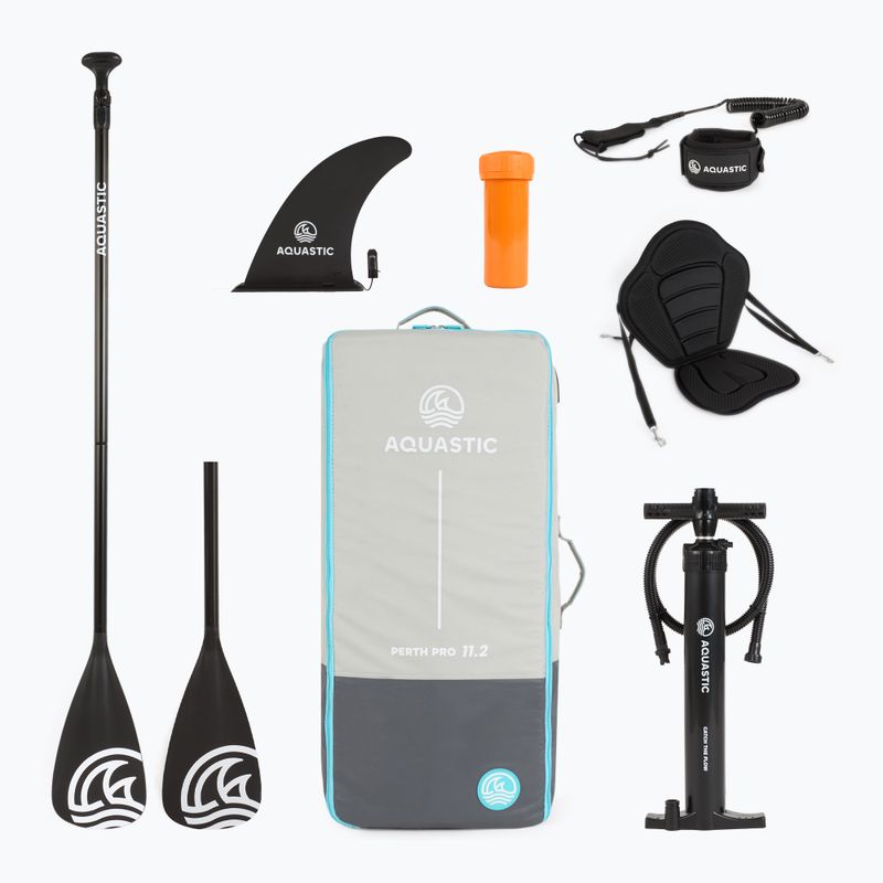 Deska SUP AQUASTIC Perth Pro 11'2" allround ciemny niebieski 20