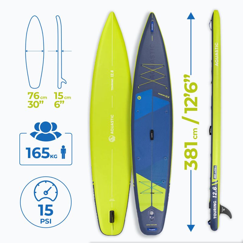 Deska SUP AQUASTIC Touring 12'6" ciemny niebieski 21