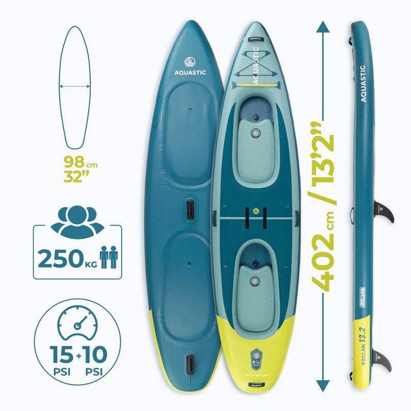 Kajak/SUP hybryda AQUASTIC Raglan 13'2" zielony 20