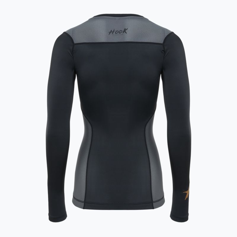 Koszulka treningowa longsleeve damska rashguard HOOK FIGHTING Base czarny 8