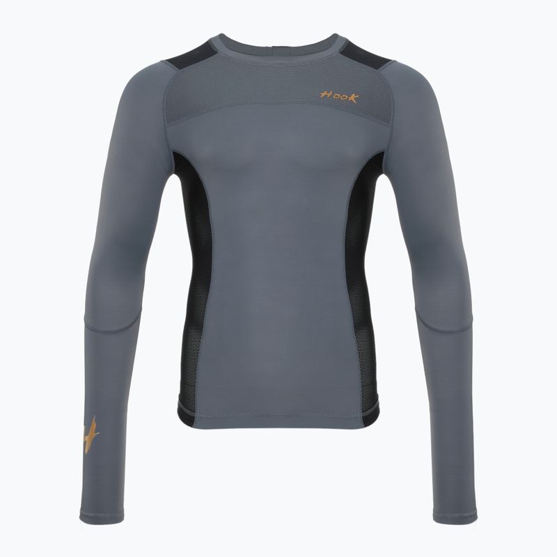 Koszulka treningowa longsleeve męska rashguard HOOK FIGHTING Base czarny 8