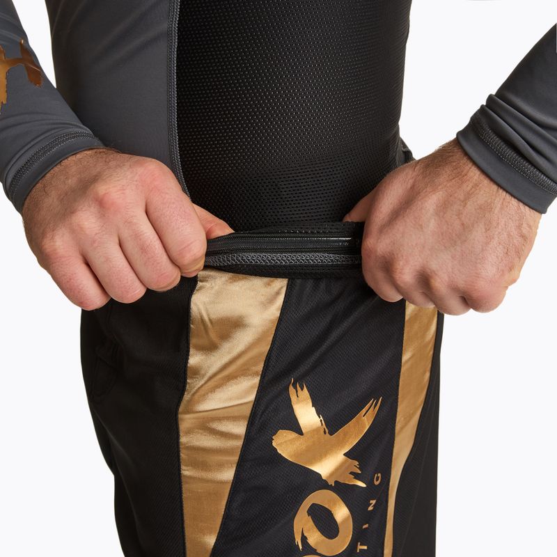 Koszulka treningowa longsleeve męska rashguard HOOK FIGHTING Base czarny 4