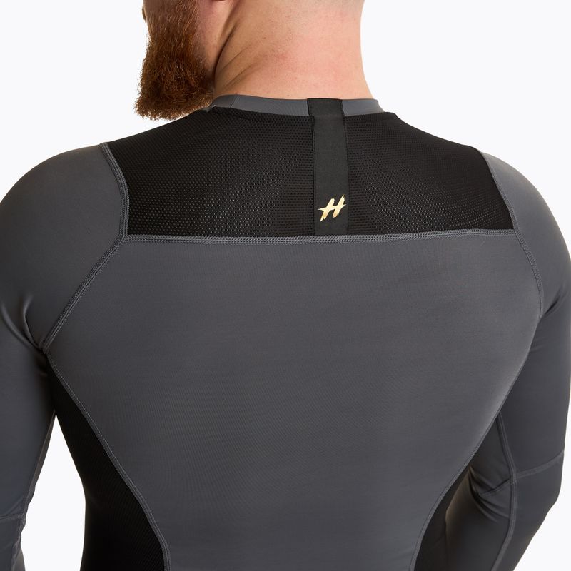 Koszulka treningowa longsleeve męska rashguard HOOK FIGHTING Base czarny 7